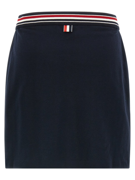 Thom Browne RWB Skirt — Piqué Cotton Miniskirt