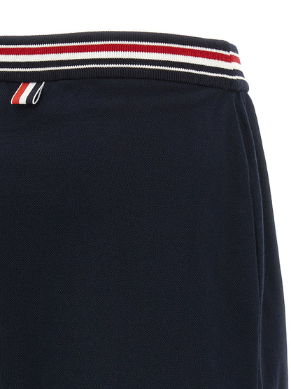 Thom Browne RWB Skirt — Piqué Cotton Miniskirt