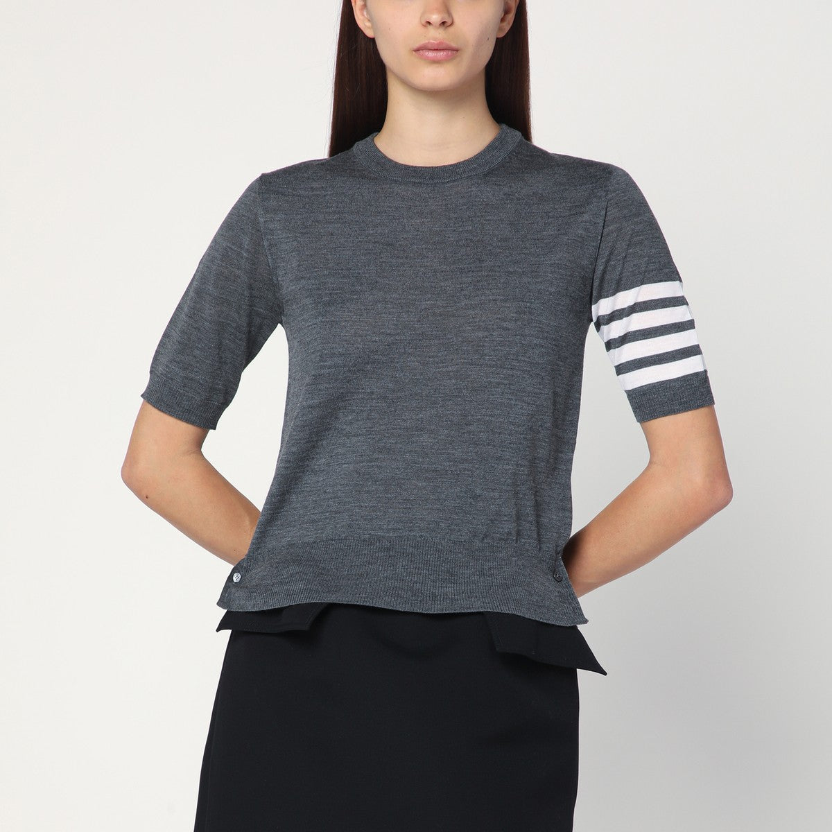 Suéter gris de Thom Browne en lana virgen