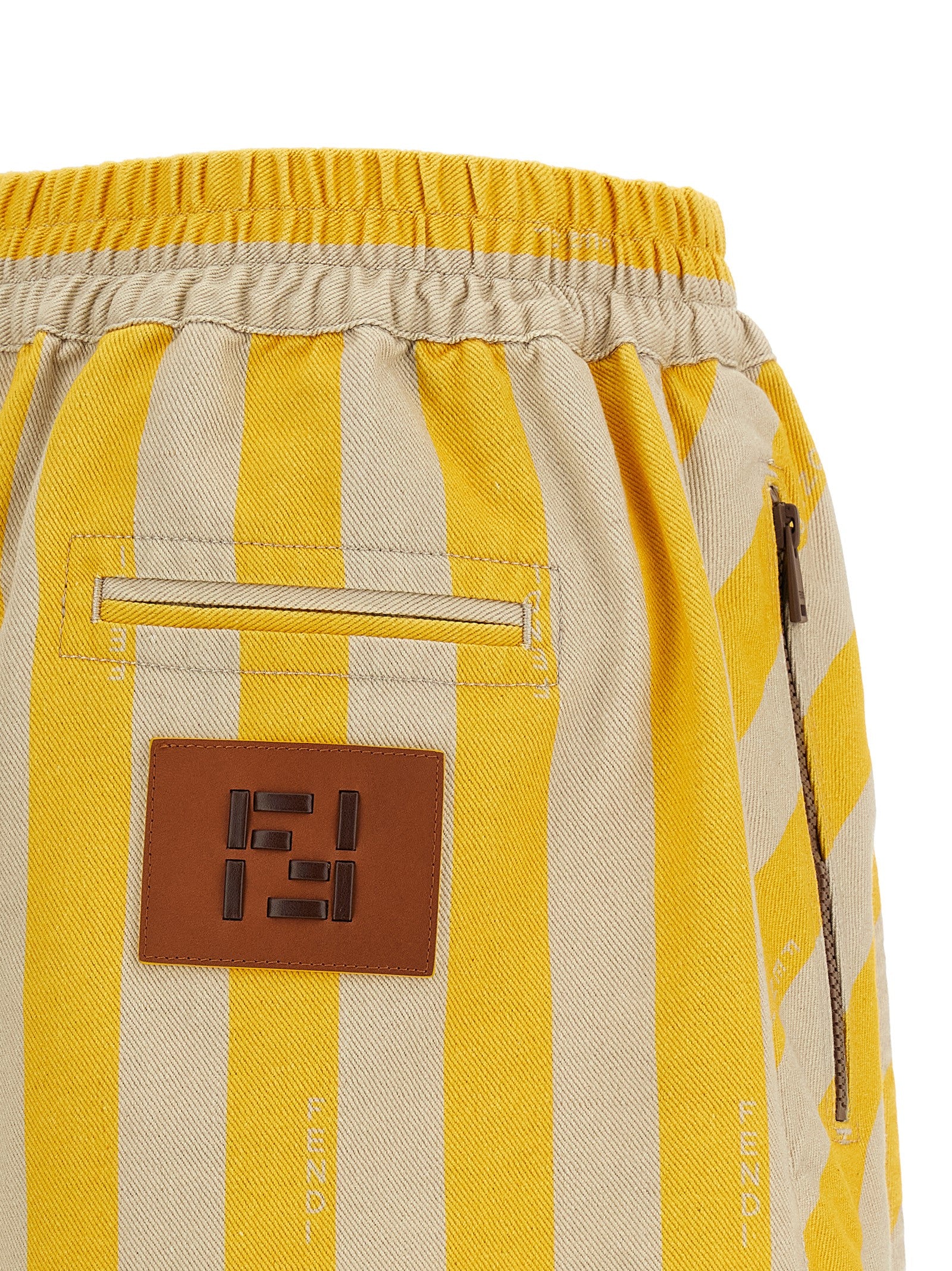 Fendi Pequin Striped Shorts — Luxury Cotton-Linen Fit