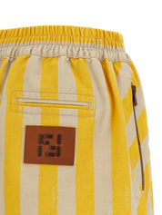 Fendi Pequin Striped Shorts — Luxury Cotton-Linen Fit