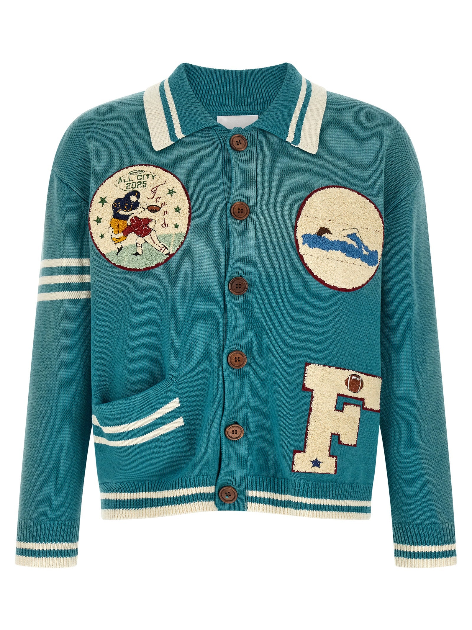 Found Fin Varsity Cardigan