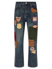Found Patchwork Jeans