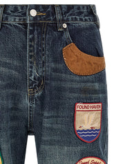 Found Patchwork Jeans