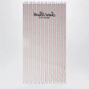 MC2 Saint Barth Striped beach towel with logo embroidery
