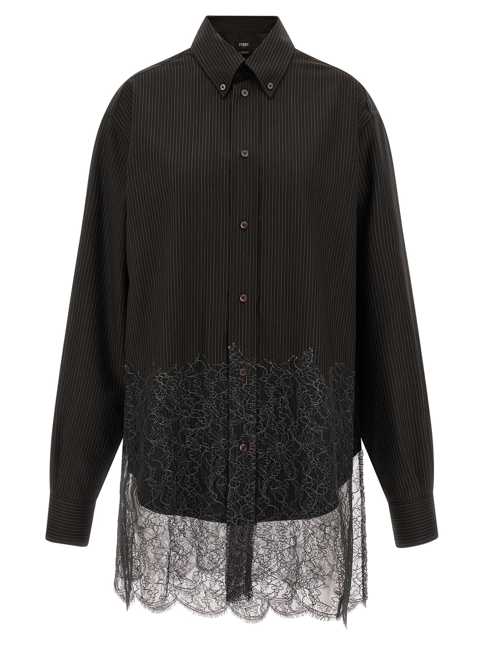 Fendi Wool And Lace Shirt