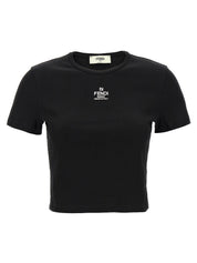 Fendi Cropped T-shirt — Women's Black Topwear
