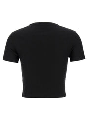 Fendi Cropped T-shirt — Women's Black Topwear