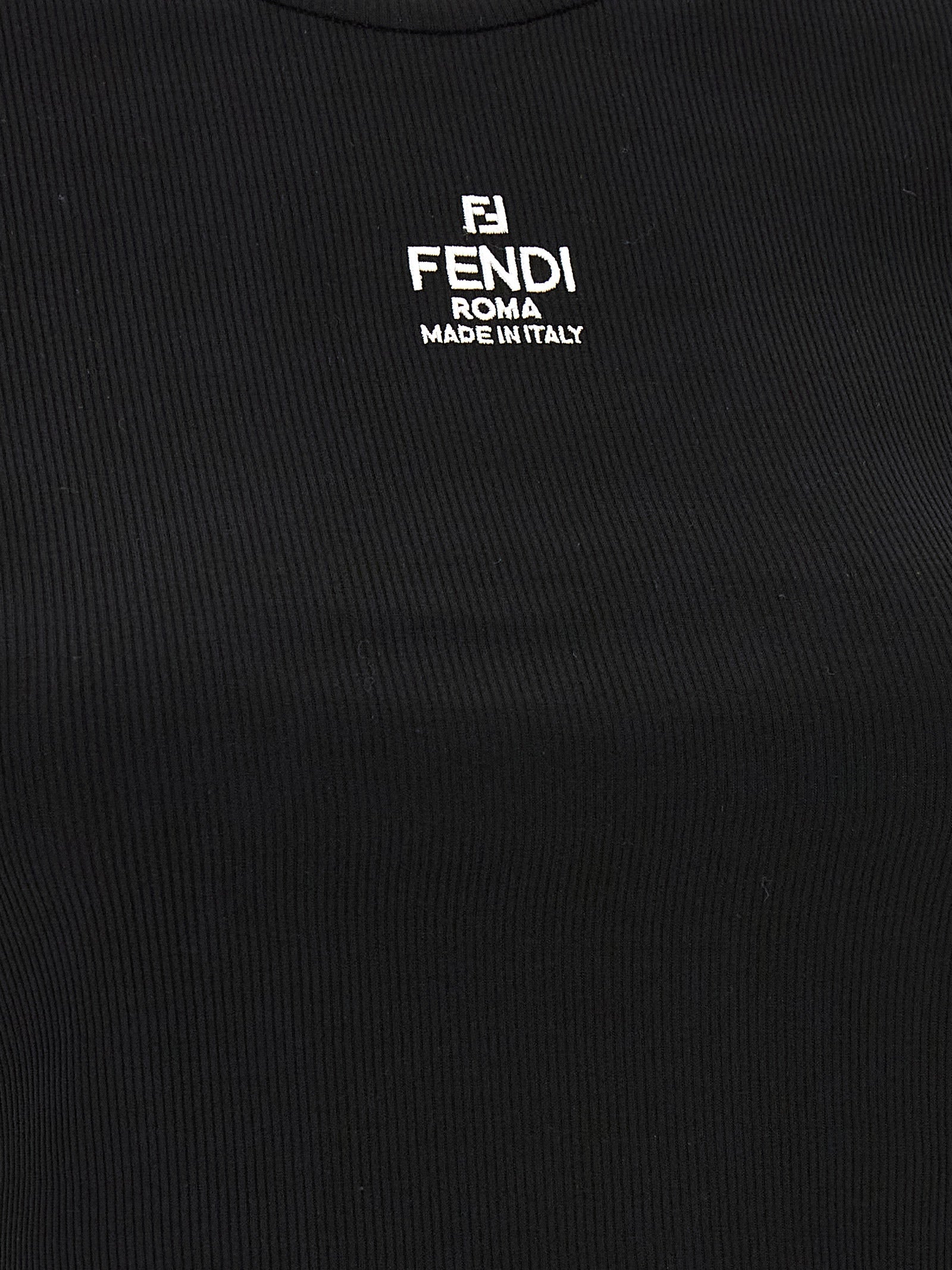 Fendi Cropped T-shirt — Women's Black Topwear