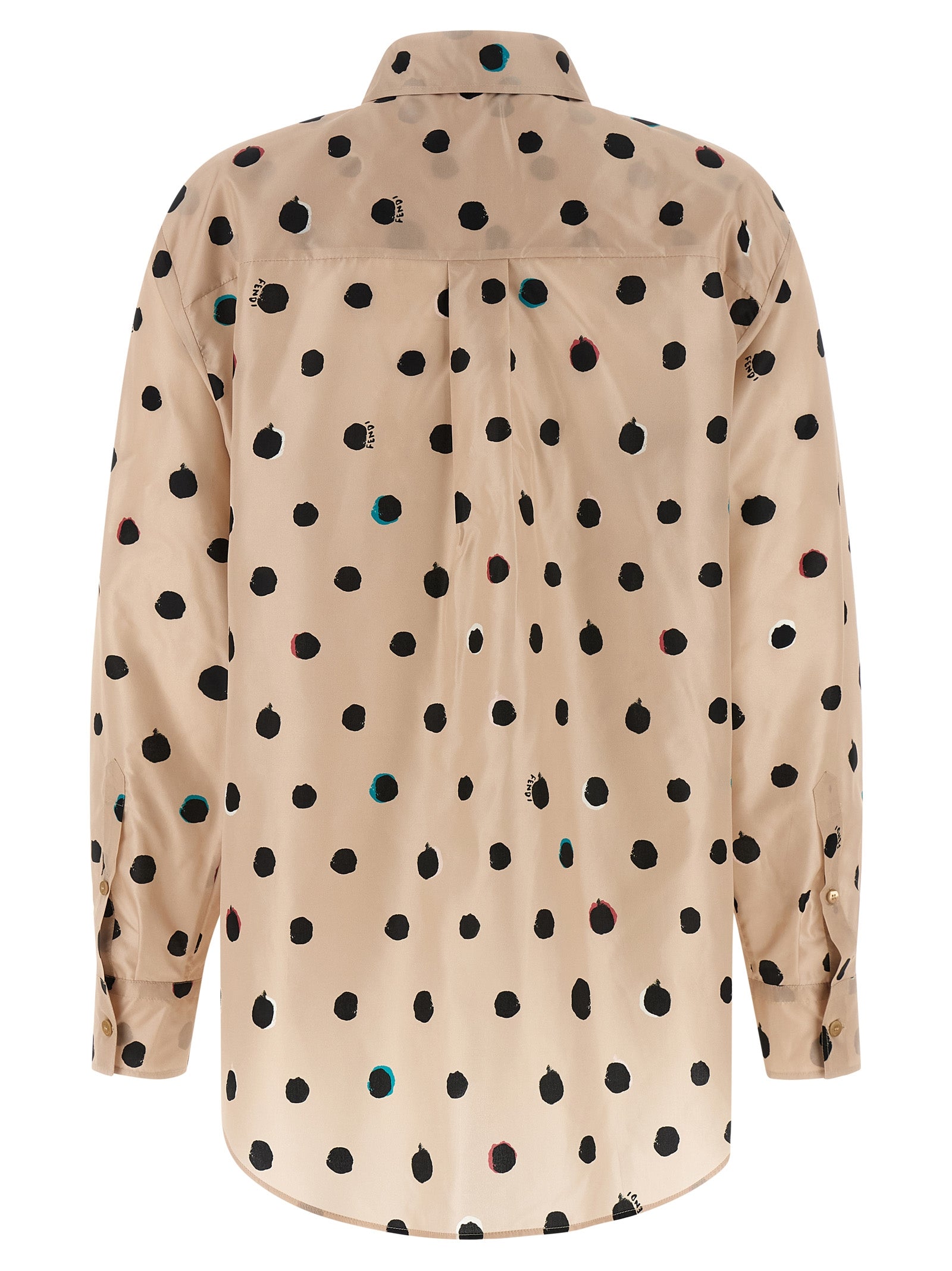 Fendi Falena Dots Shirt — Pink Oversized Shirt