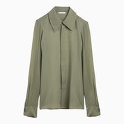 Chemise en soie vert olive Ami Paris