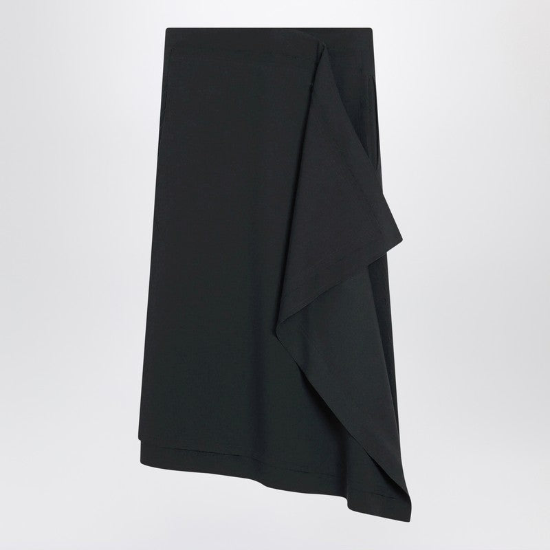 Ami Paris Anthracite grey wool skirt midi