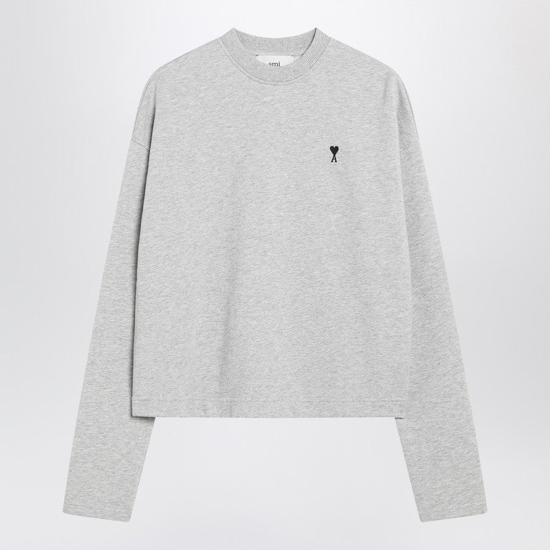Ami Paris Sweat Ami De Coeur Gris