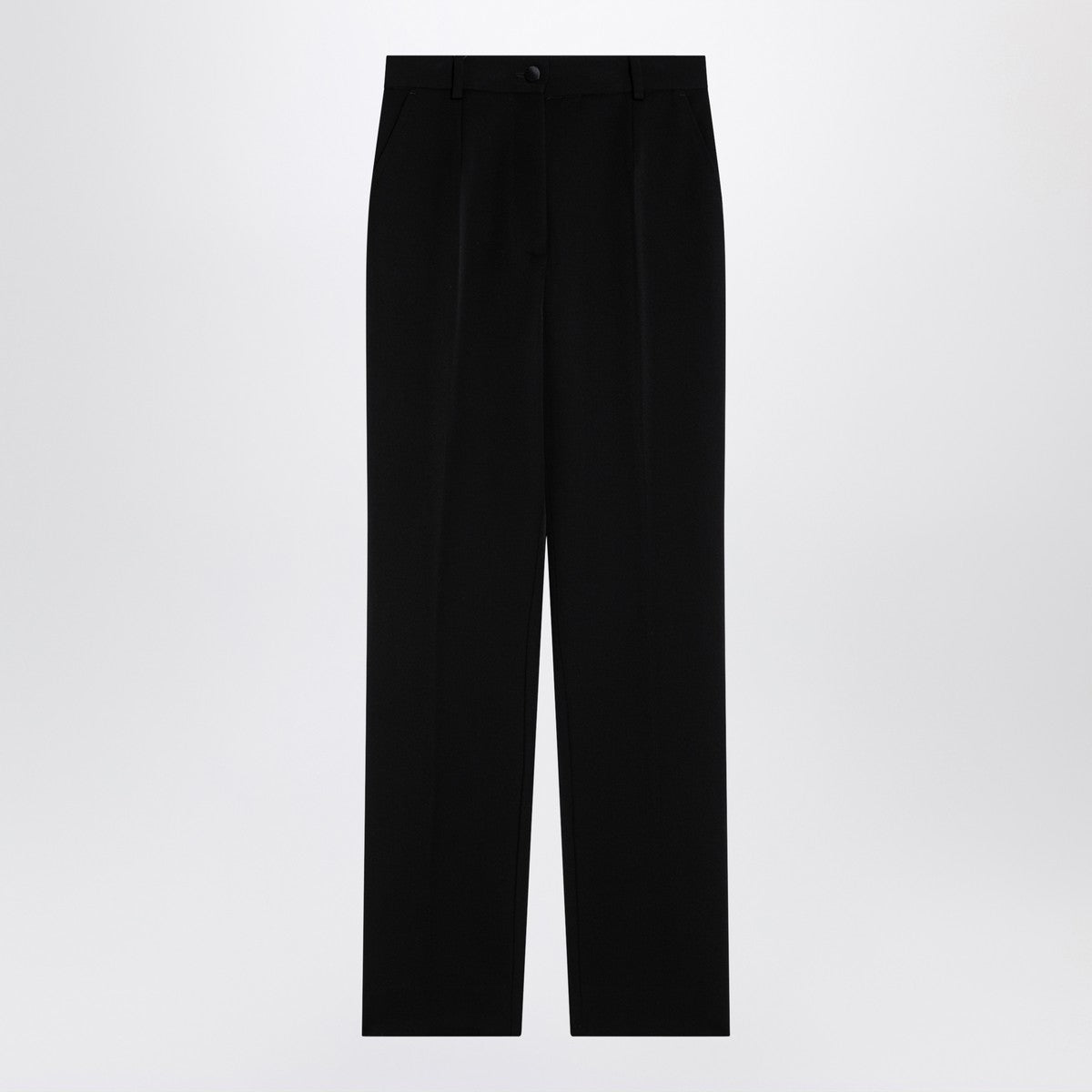 Dolce & Gabbana Black wool gabardine tuxedo trousers