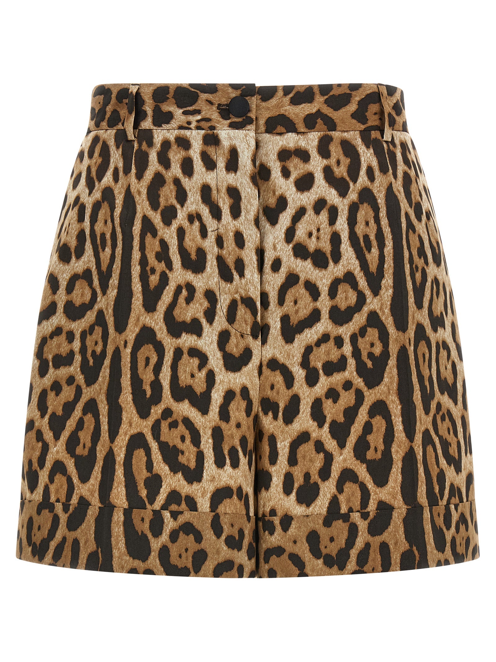 Dolce & Gabbana High Waist Shorts — Animal Print Luxury