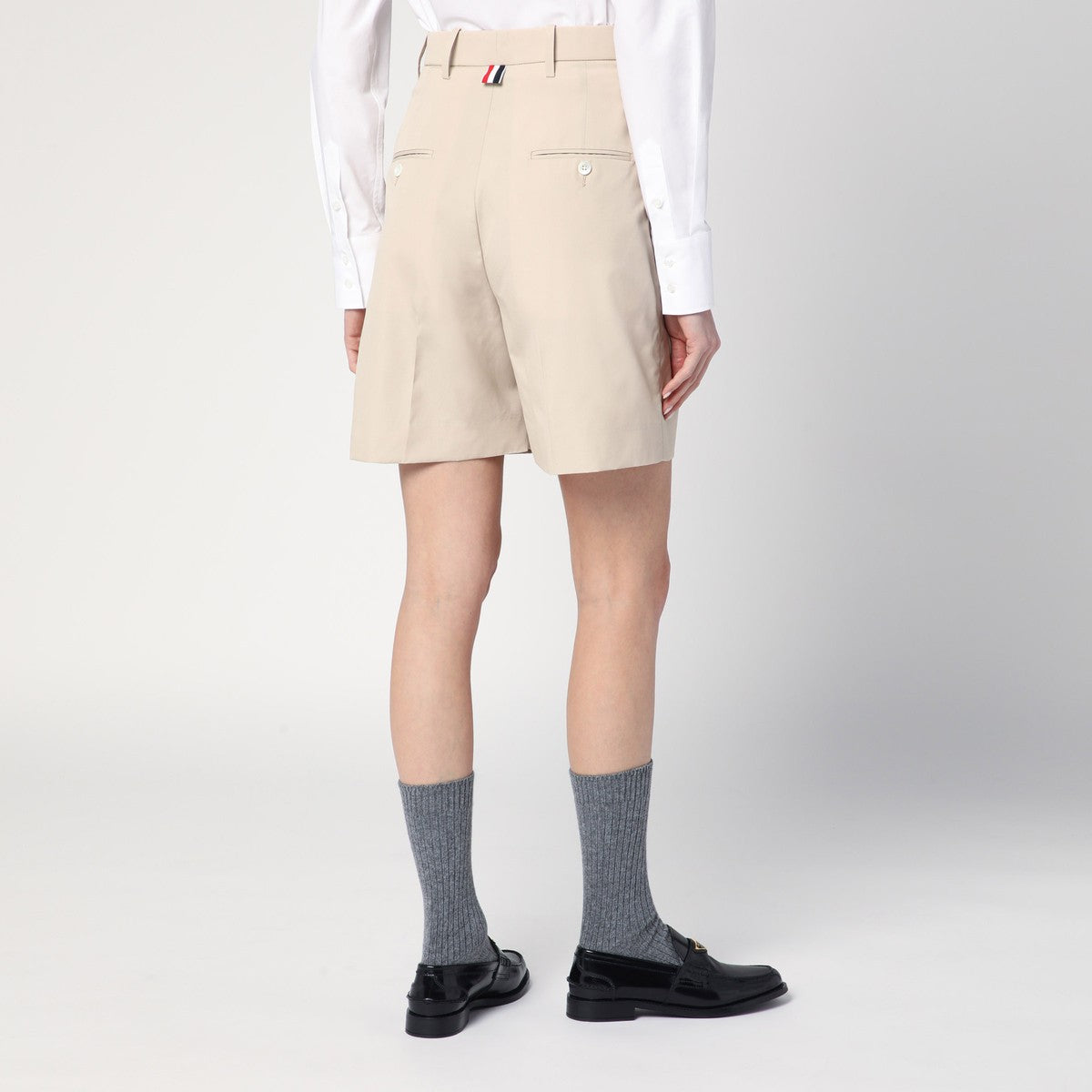 Thom Browne Bermuda shorts in khaki cotton blend