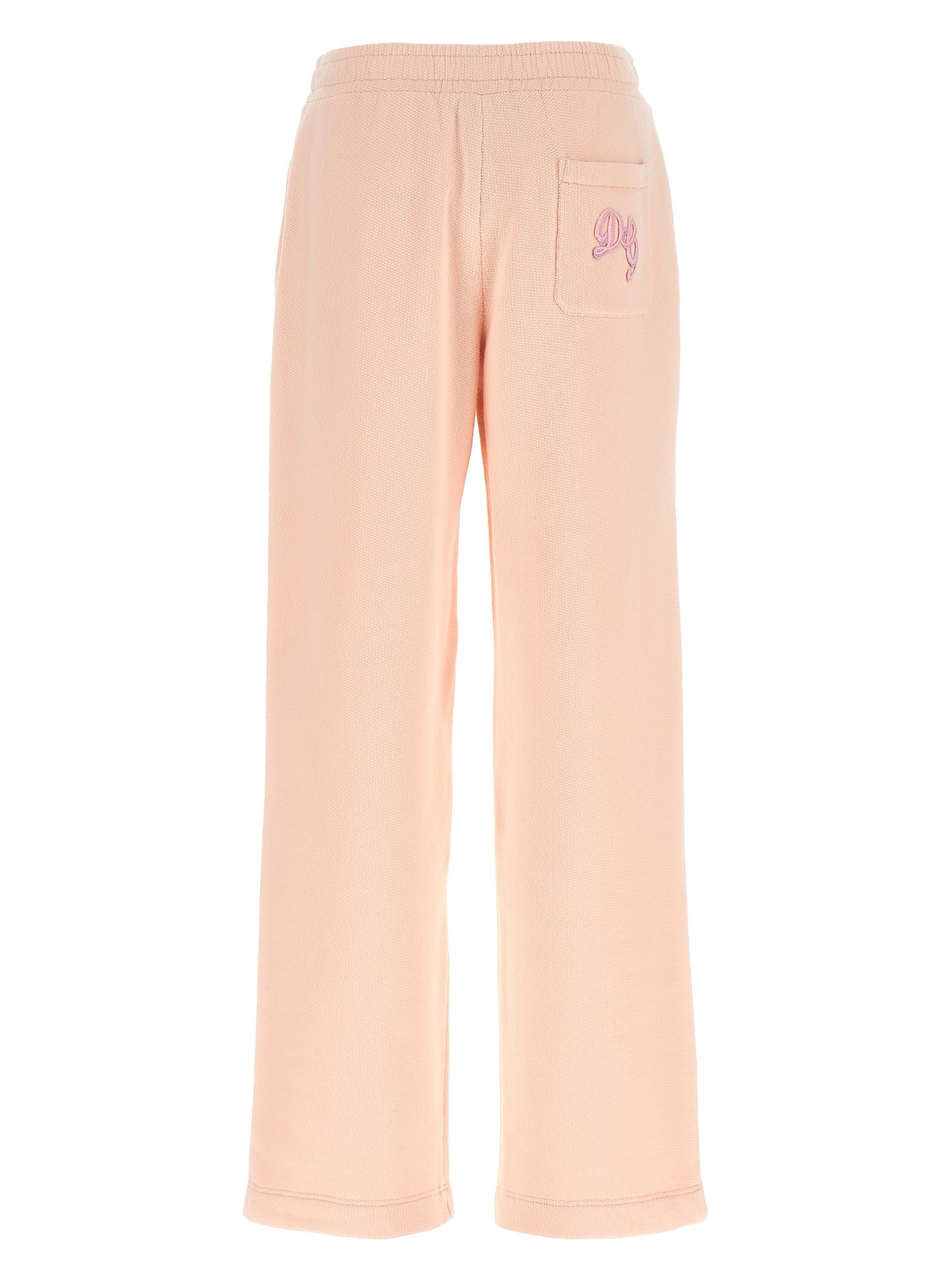 Dolce & Gabbana Pink Logo Embroidery Joggers