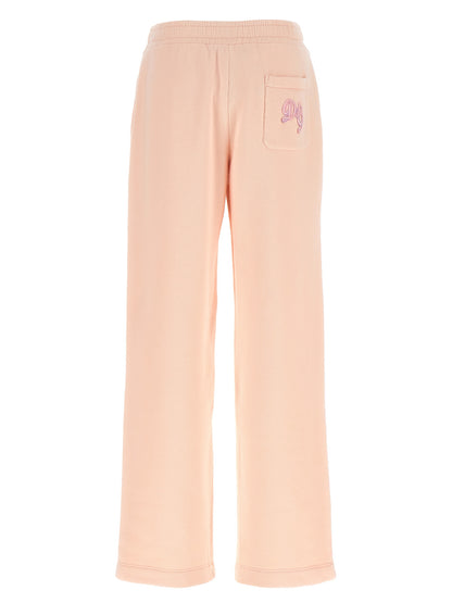 Dolce & Gabbana Pink Logo Embroidery Joggers