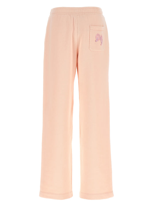 Dolce & Gabbana Pink Logo Embroidery Joggers