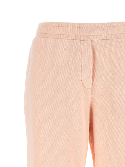 Dolce & Gabbana Pink Logo Embroidery Joggers