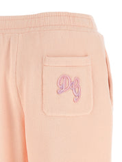 Dolce & Gabbana Pink Logo Embroidery Joggers