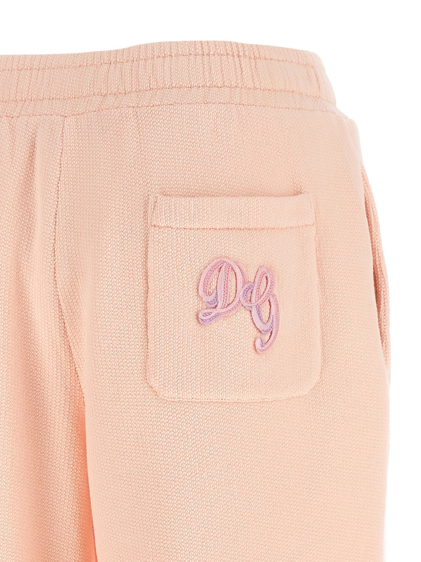 Dolce & Gabbana Pink Logo Embroidery Joggers