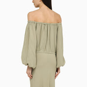 Federica Tosi Sage silk blend top