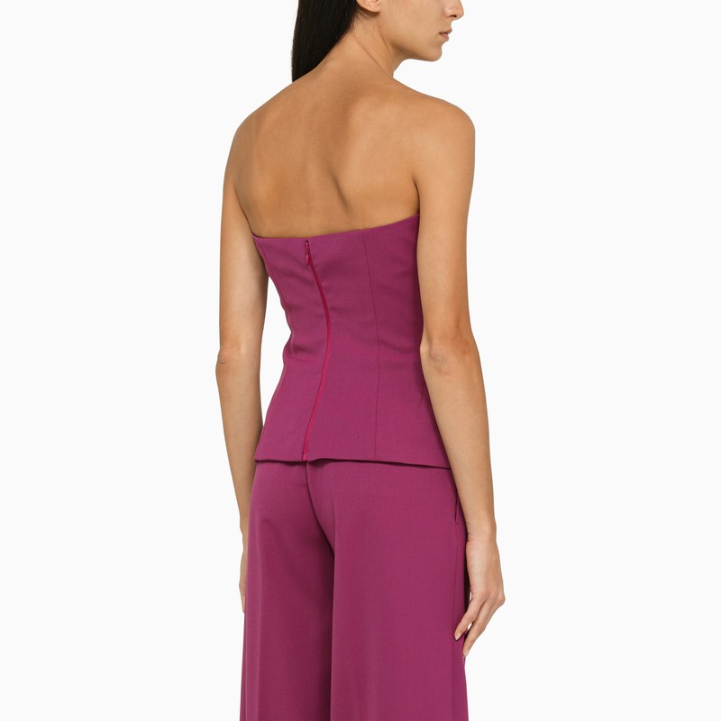 Peony Wool‑Blend Corset Top — Federica Tosi