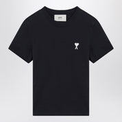 T-shirt court Ami Paris Ami de Coeur en coton bio bleu nuit