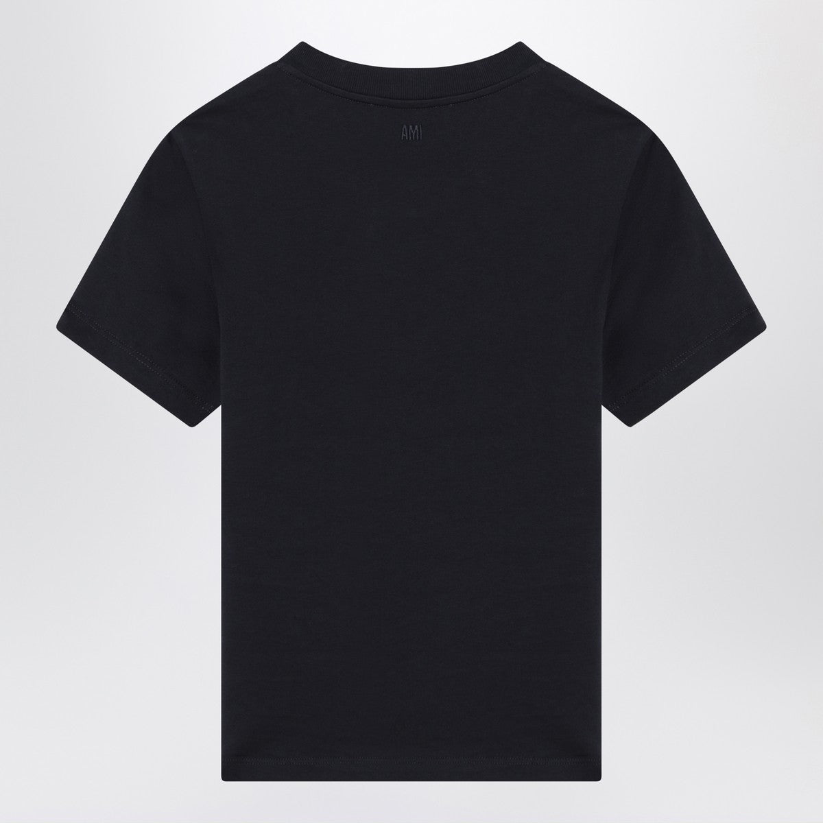 T-shirt court Ami Paris Ami de Coeur en coton bio bleu nuit