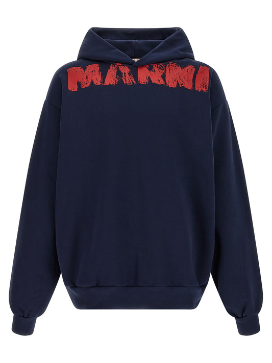 Marni Monolith Hoodie — Men's Blue Topwear (Oversized)