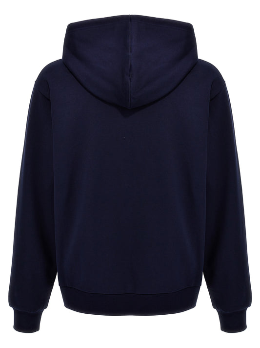 Marni Logo Print Hoodie for Men — Blue Cotton Topwear