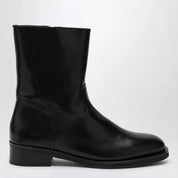 Jude Black Leather Ankle Boots — Jude