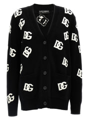 Dolce & Gabbana Jacquard Logo Cardigan — Knitwear