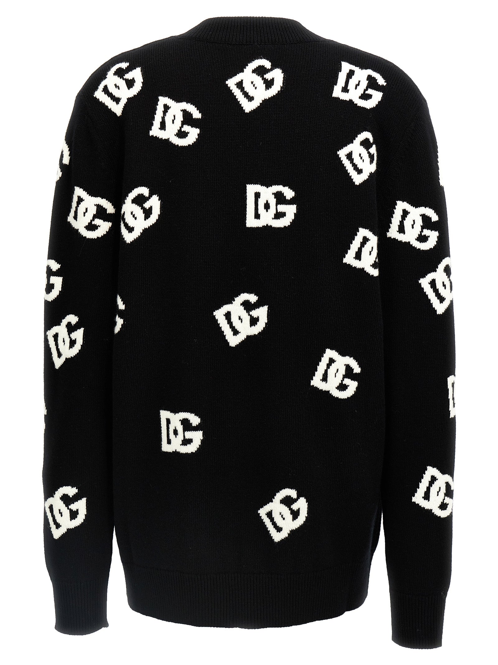 Dolce & Gabbana Jacquard Logo Cardigan — Knitwear