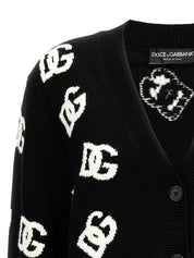 Dolce & Gabbana Jacquard Logo Cardigan — Knitwear