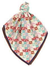 Fendi Silk Scarf 90x90 cm — Geometric FF Print