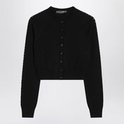 Dolce & Gabbana Black cardigan with punched details