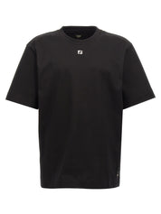 Fendi Ff T-shirt — Men's Black Topwear (Crew Neck)