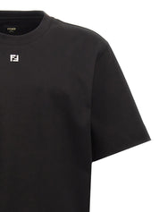 Fendi Ff T-shirt — Men's Black Topwear (Crew Neck)