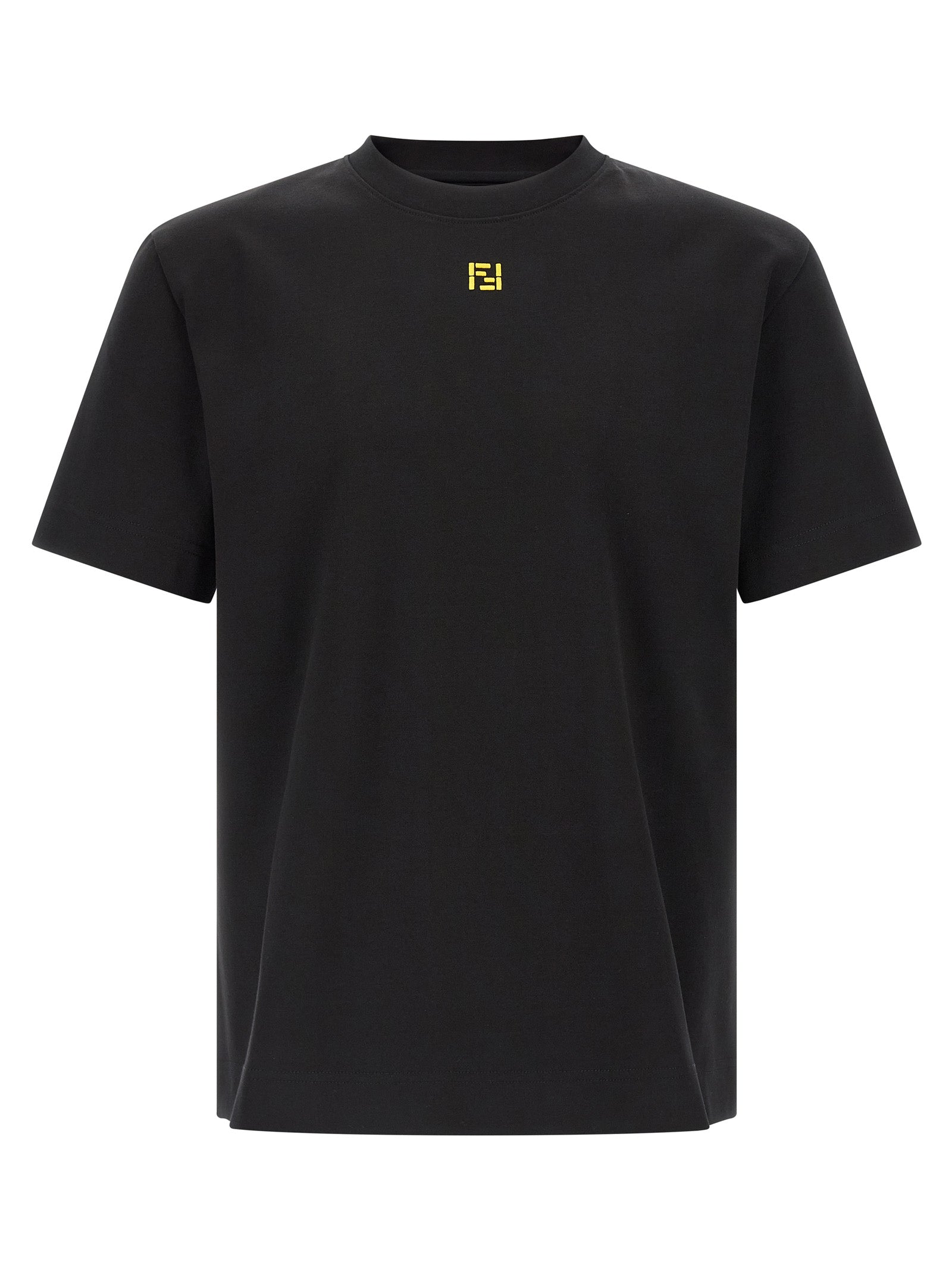 Fendi Embroidery T-shirt — Men’s Black Topwear