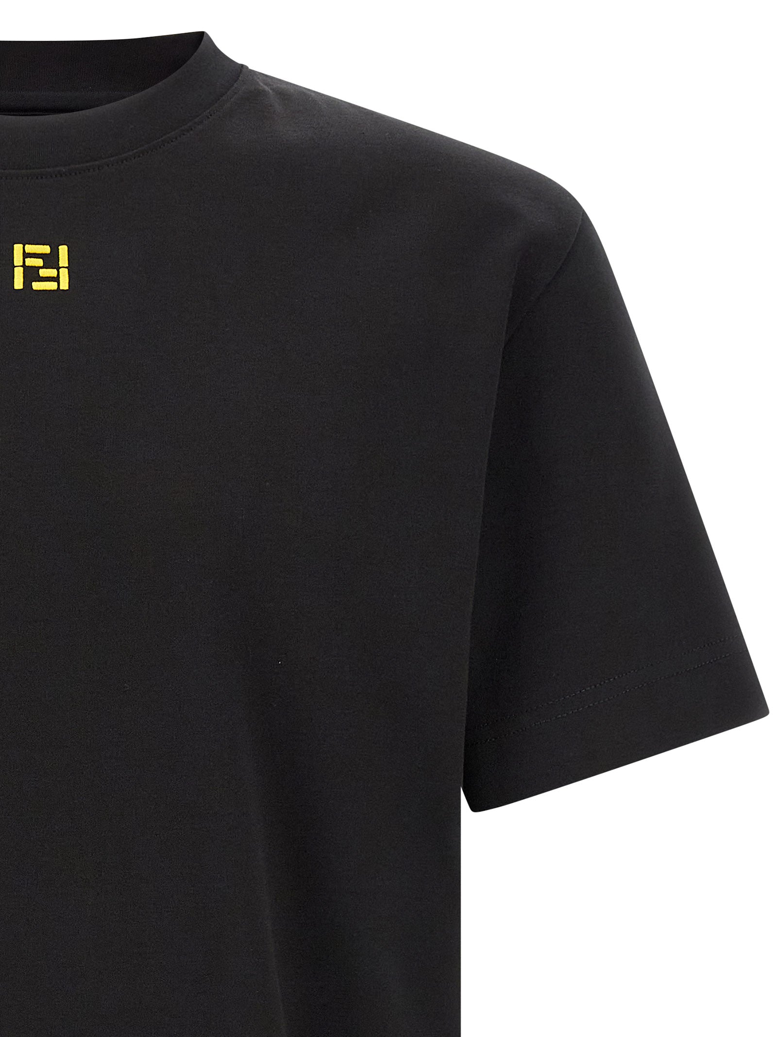 Fendi Embroidery T-shirt — Men’s Black Topwear