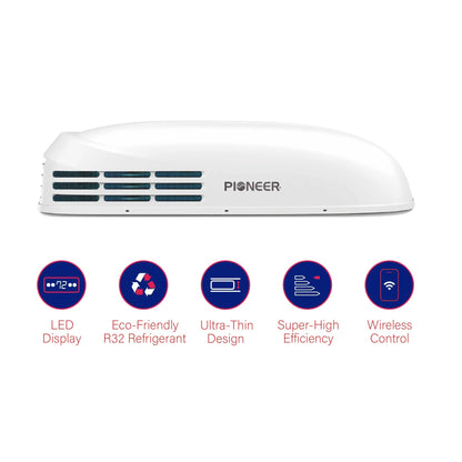 Pioneer 13,500 BTU Full Inverter Rooftop RV Air Conditioner Heat Pump, 115V - PYZ012AZUDCIPD-KIT
