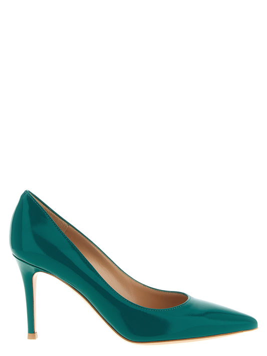Gianvito Rossi Pumps — Green Leather Stiletto (8.5 cm)