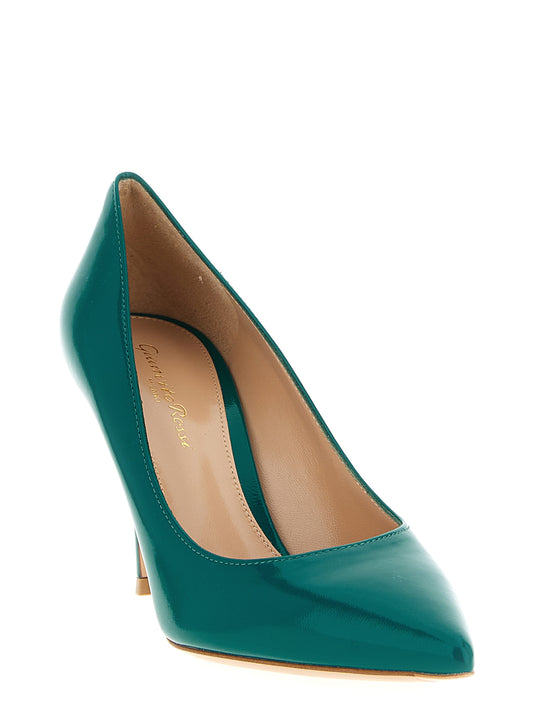 Gianvito Rossi Pumps — Green Leather Stiletto (8.5 cm)