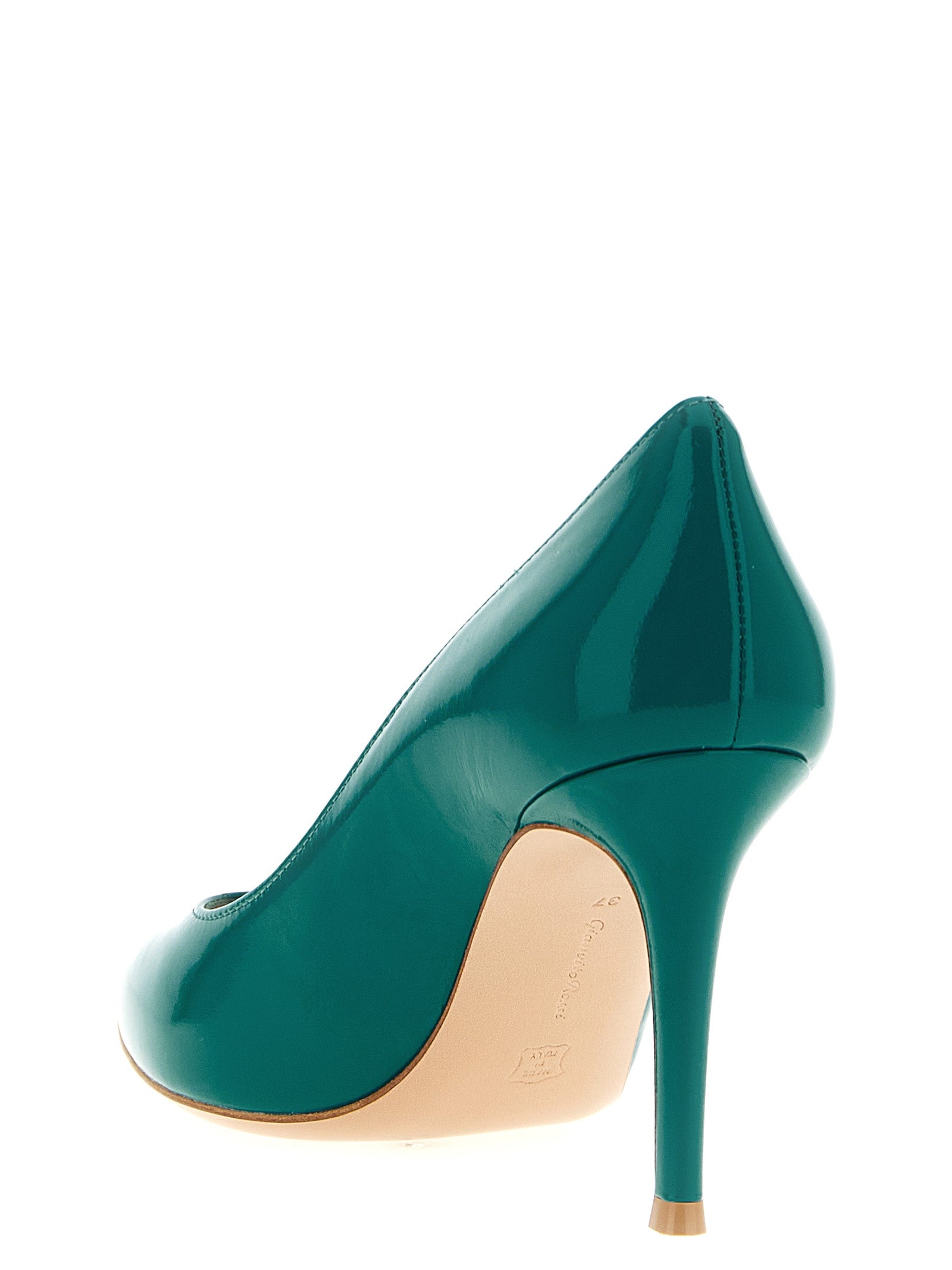 Gianvito Rossi Pumps — Green Leather Stiletto (8.5 cm)