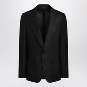 Dolce & Gabbana Black single-breasted linen jacket