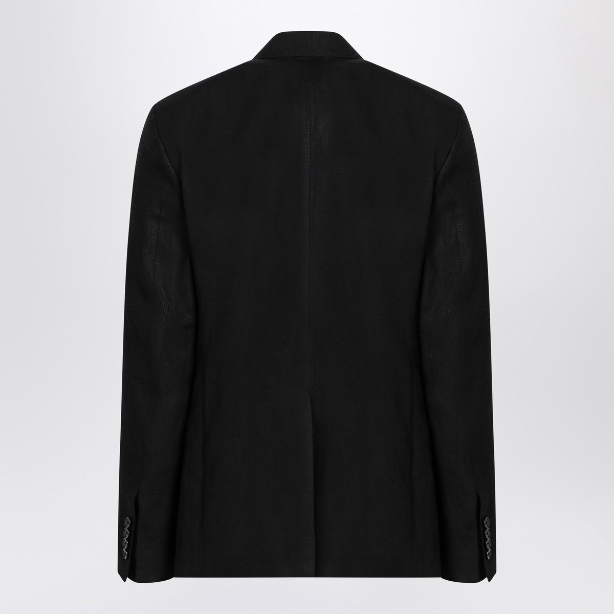 Dolce & Gabbana Black single-breasted linen jacket
