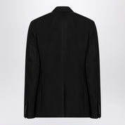 Dolce & Gabbana Black single-breasted linen jacket