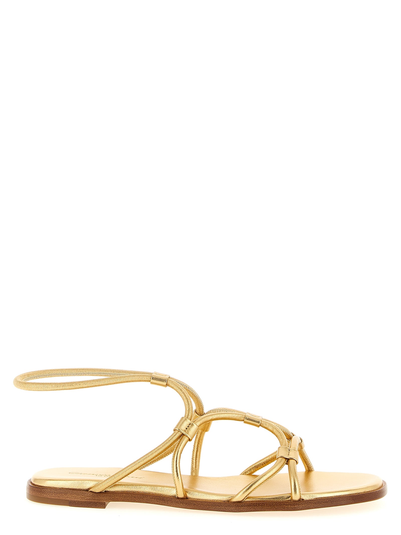 Gianvito Rossi Sandals — G32574 Gold Ankle Strap